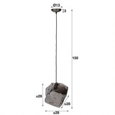 Glazen Hanglamp | Little Rock chroom | 1L