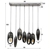 Metalen hanglamp | Brighton 7L