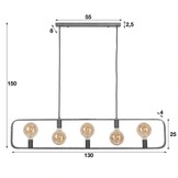 Metalen hanglamp | Lima 5L