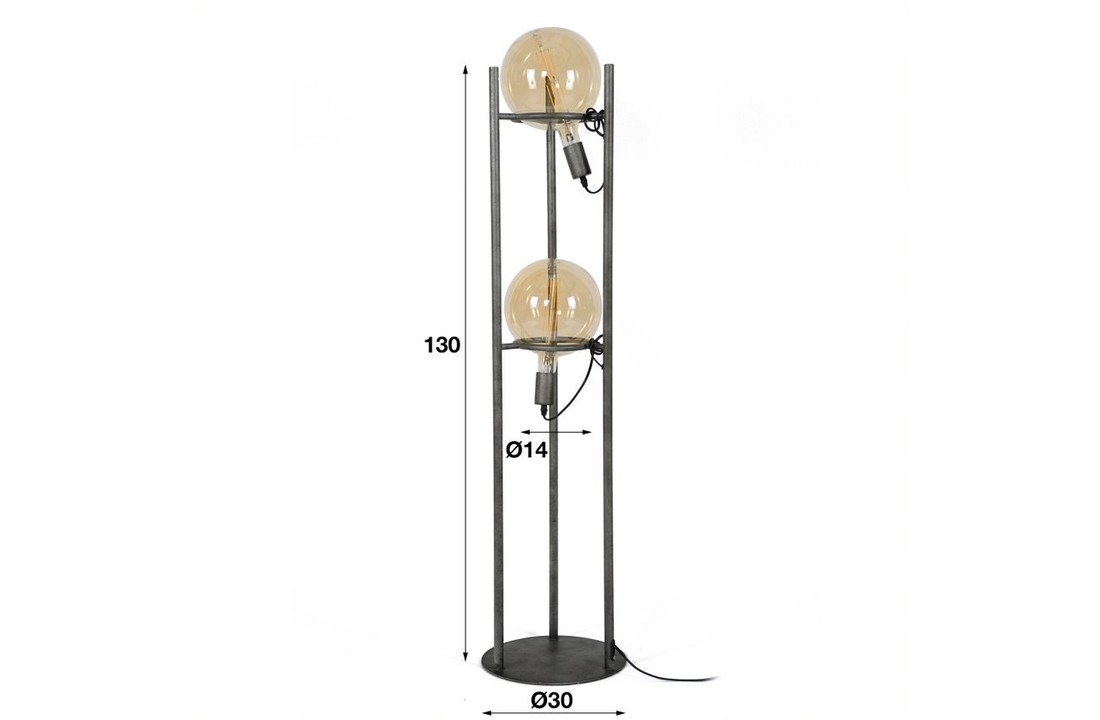 Industriële Vloerlamp | Seattle | 2xØ20