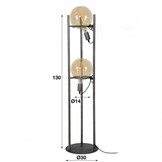 Industriële Vloerlamp | Seattle | 2xØ20