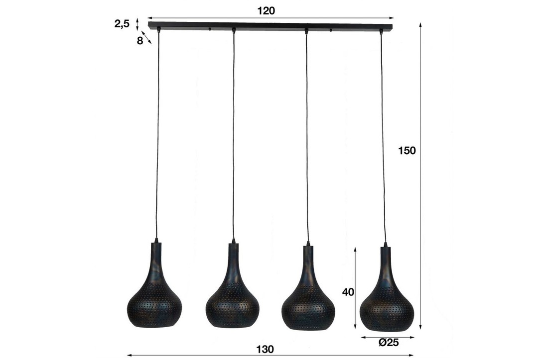 Hanglamp | Baltimore kegel | 4L