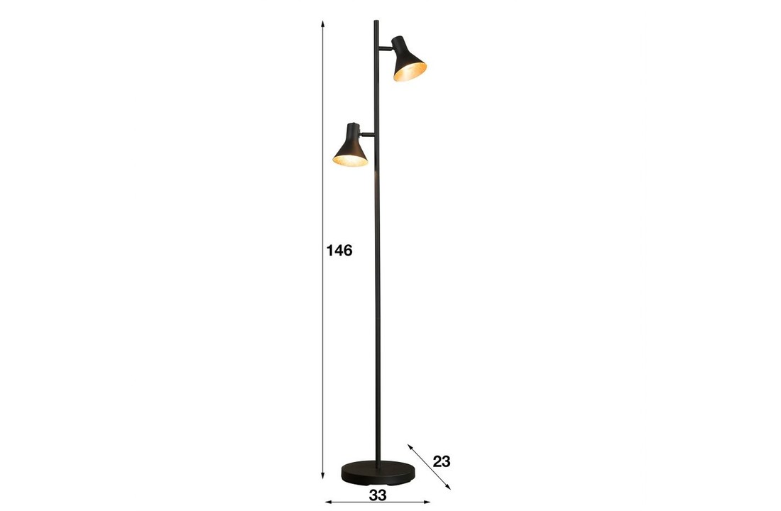 Metalen Vloerlamp | Charleston | 2L