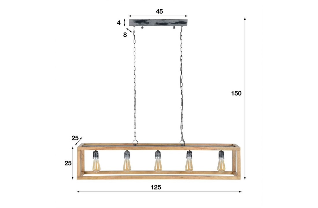Mangohouten Hanglamp | New Orleans | 5L