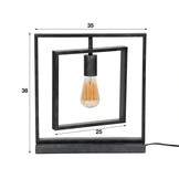 Industriële tafellamp metaal | Flint 1L