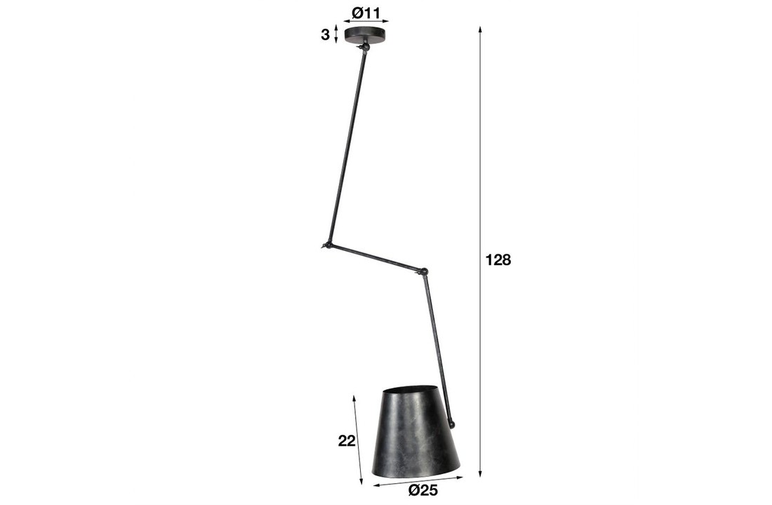 Industriële hanglamp | Bolton 1L