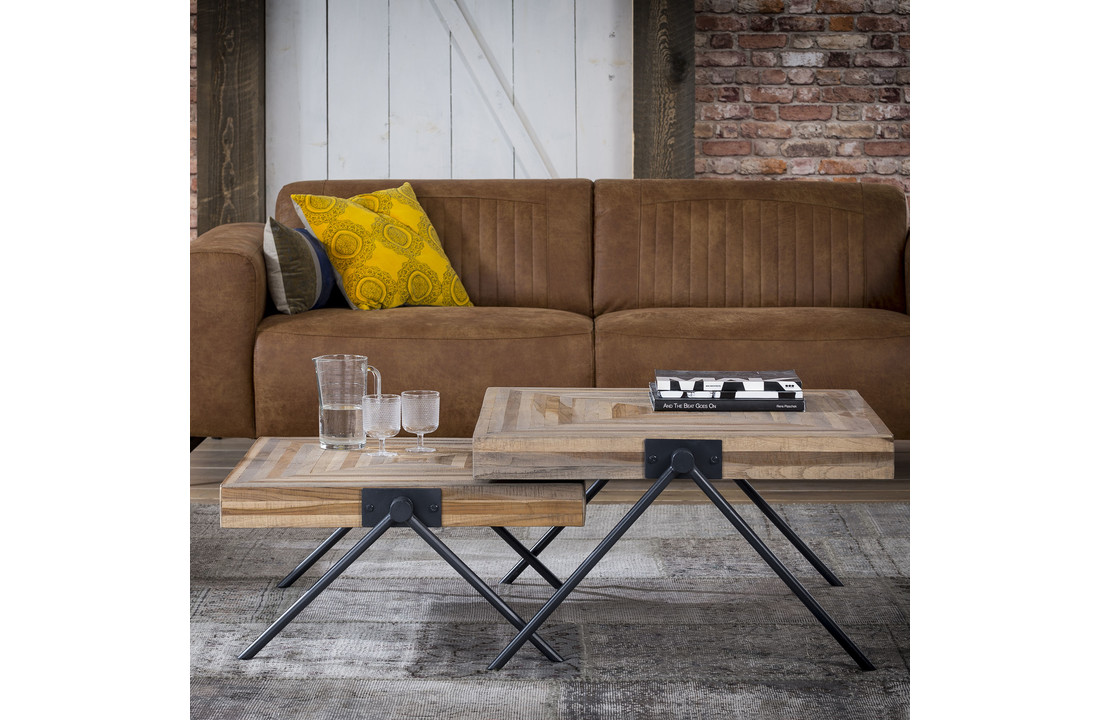 Vierkante salontafel Oak Grove 70x70 cm