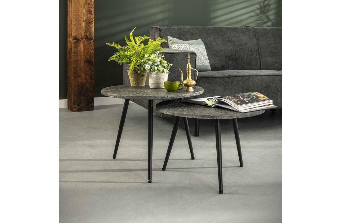 Salontafel set Harlem Metallic | Set van twee