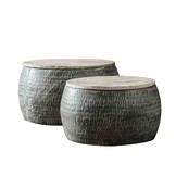 Ronde salontafel set Hardin | Set van twee