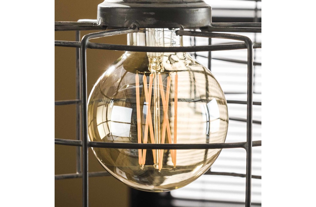 LED lamp bol Ø9,5 cm | Amberkleurig glas