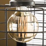 LED lamp bol Ø9,5 cm | Amberkleurig glas