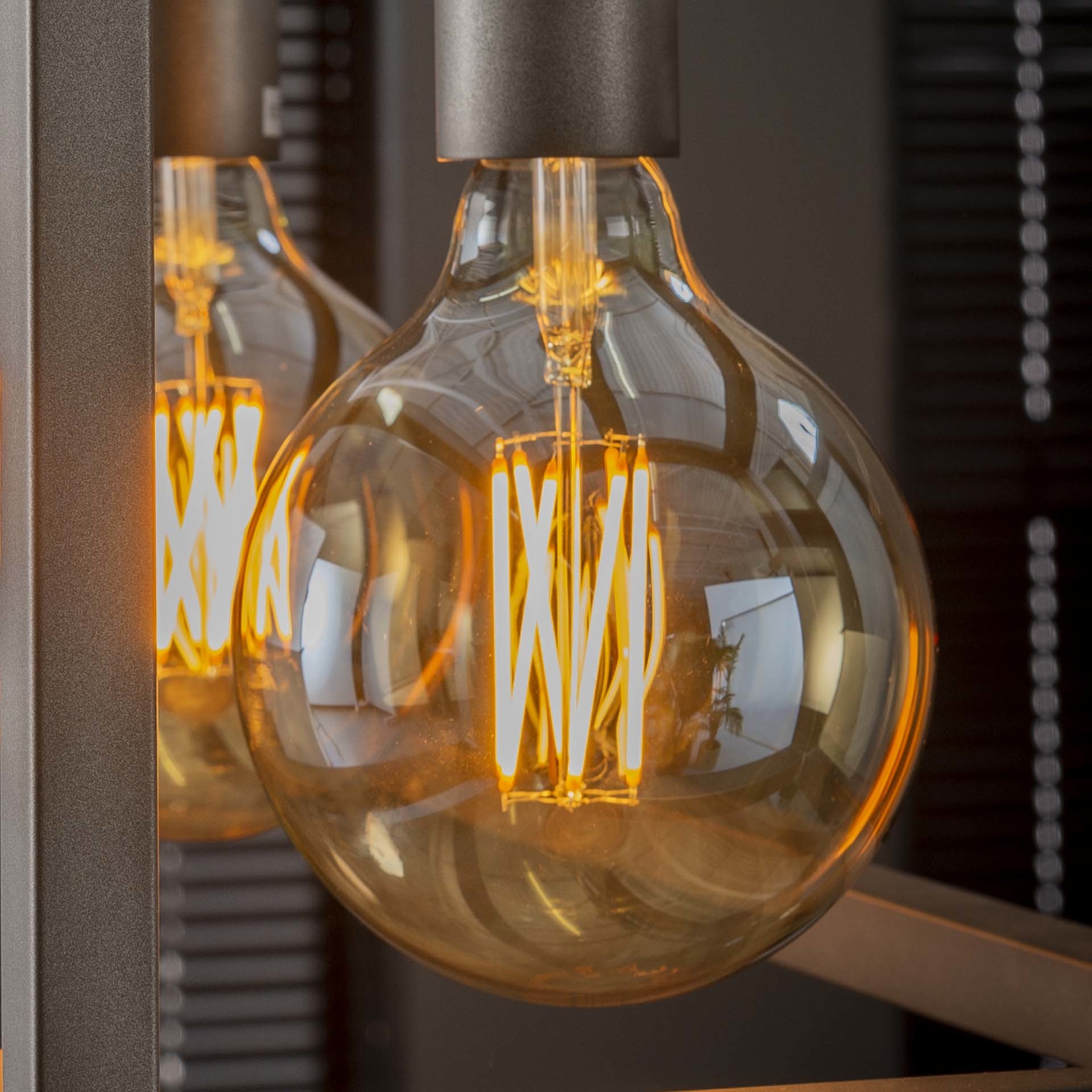 ergens bij betrokken zijn functie Hallo LED lamp bol Ø12,5 cm | Amberkleurig glas - Max Wonen