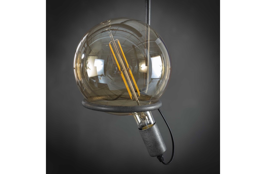 Aanpassen Gesprekelijk Mordrin LED lamp bol Ø20 cm | Amberkleurig glas - Max Wonen