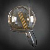 LED lamp bol Ø20 cm | Amberkleurig glas