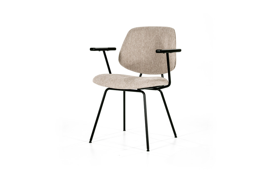 Eetkamerstoel Lynn met armleuning | Beige