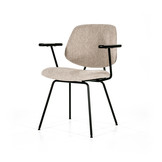 Eetkamerstoel Lynn met armleuning | Beige