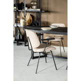 Eetkamerstoel Lynn met armleuning | Beige