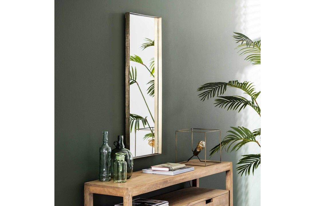 Rechthoekige spiegel Watford gold | 40x100 cm