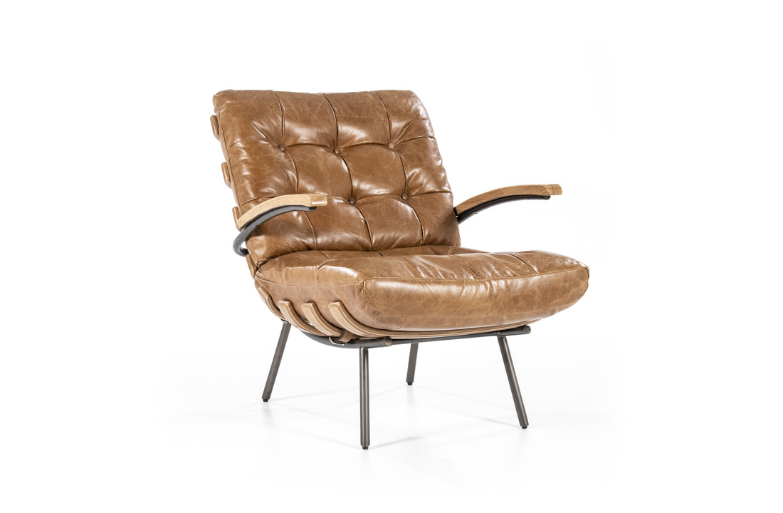 Fauteuil Bastiaan | Cognac | Java leder
