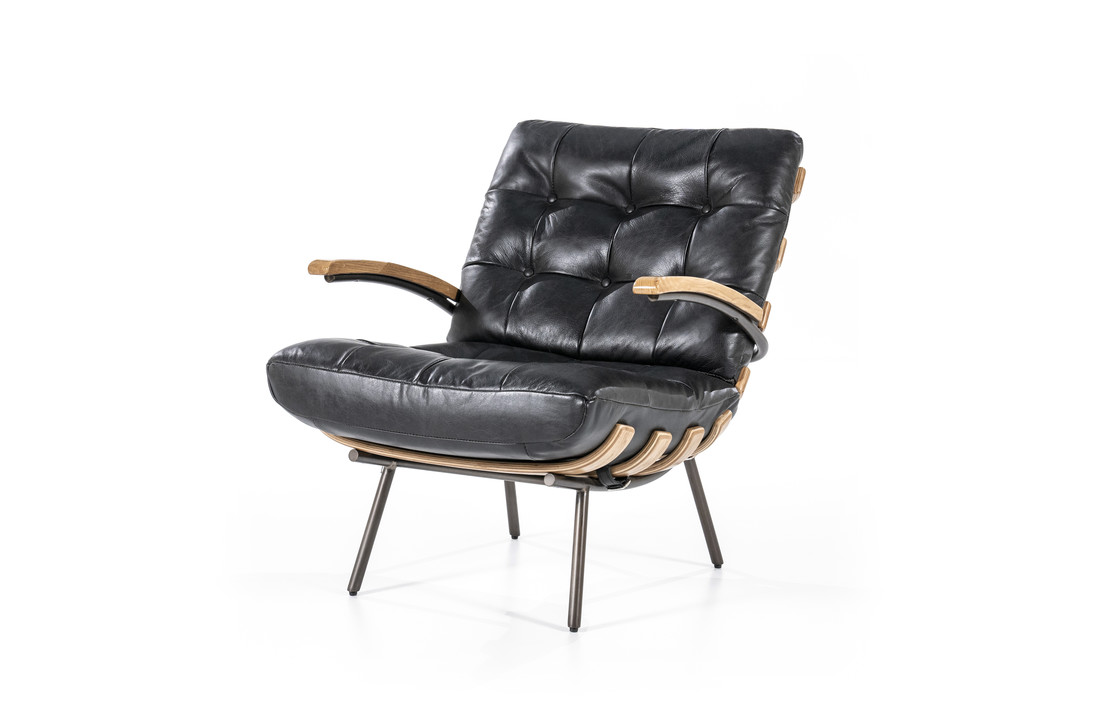 Fauteuil Bastiaan | Zwart | Java leder