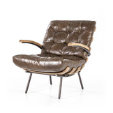 Fauteuil Bastiaan | Donkerbruin | Java leder