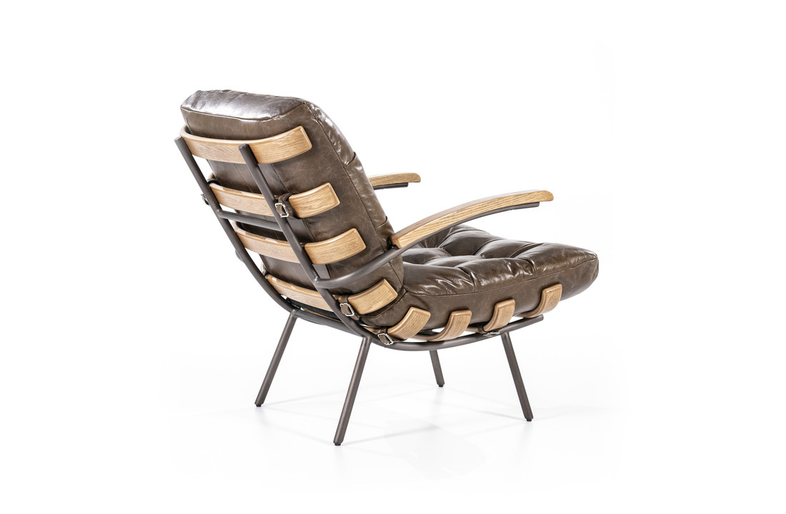 Fauteuil Bastiaan | Donkerbruin | Java leder