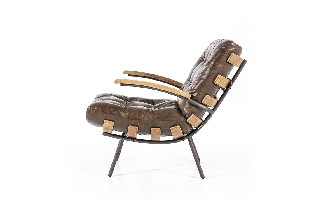 Fauteuil Bastiaan | Donkerbruin | Java leder
