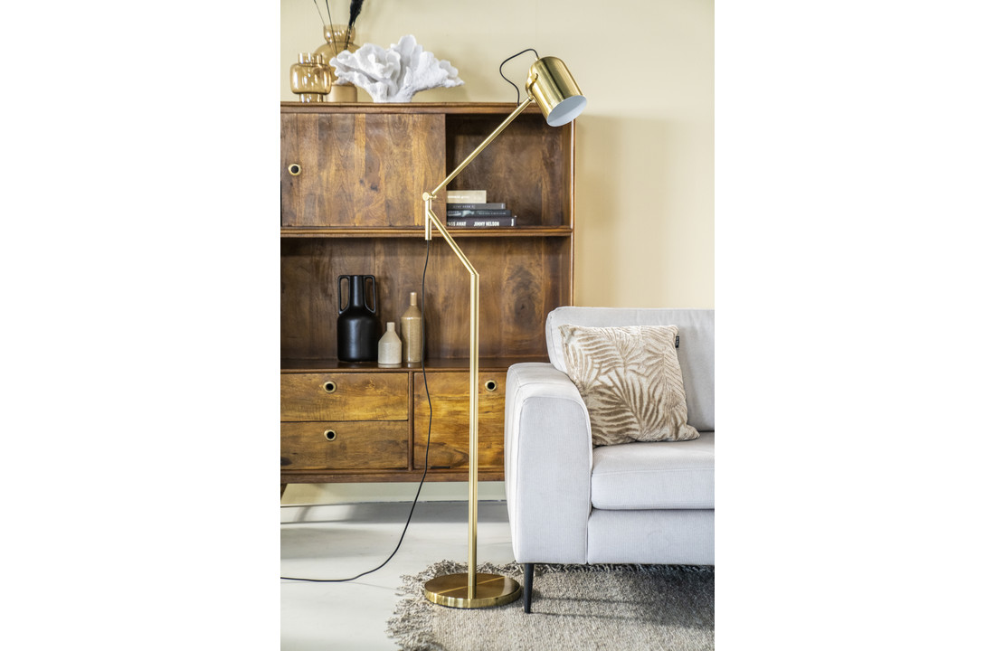 Metalen vloerlamp Sleek | Brons