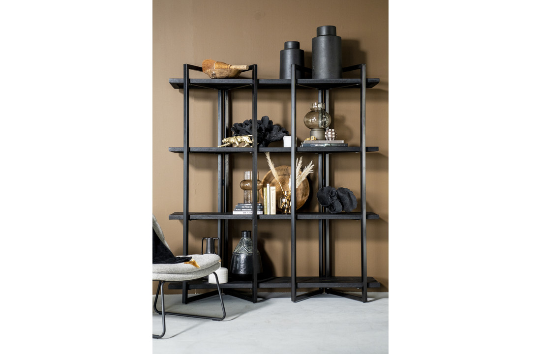 Wandkast Eddy | Zwart | 180 cm
