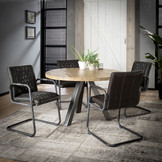 Ronde eettafel Dassel Ø120 cm | Blank antiek