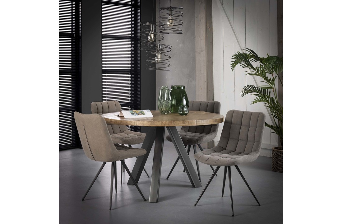 Ronde eettafel Dassel Ø120 cm | Blank antiek