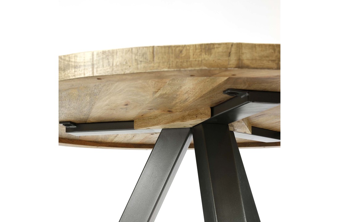 Ronde eettafel Dassel Ø120 cm | Blank antiek