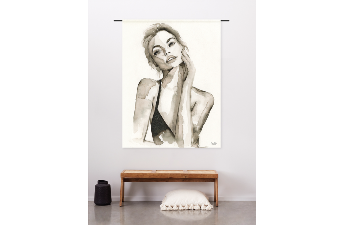 Urban Cotton wandkleed | A woman's face