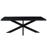 Zwarte eettafel Kala spider | 200 cm