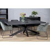 Zwarte eettafel Kala spider | 200 cm