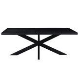 Zwarte eettafel Kala spider | 240 cm
