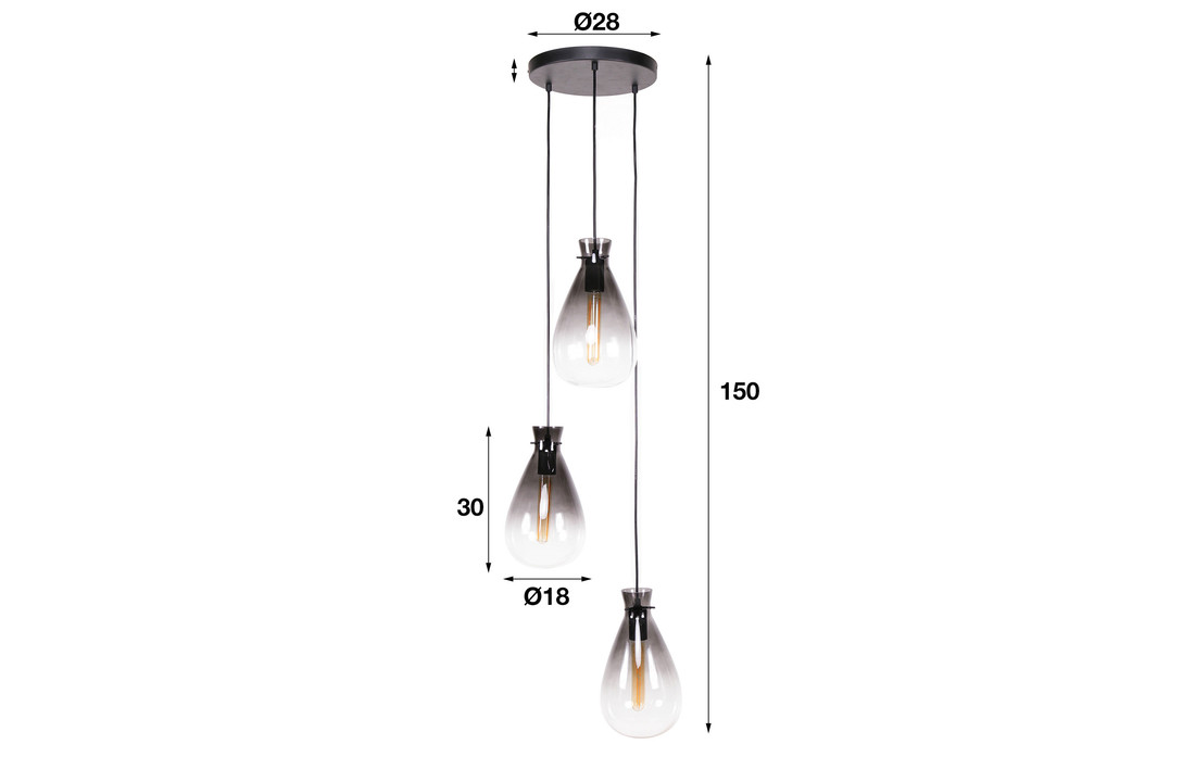 Hanglamp Nome shaded | Getrapt | 3L