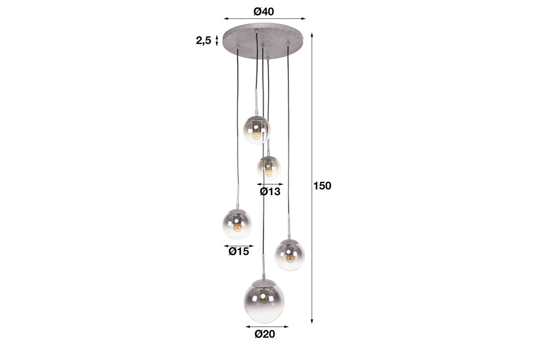 Hanglamp Nome bubble shaded | Getrapt | 5L