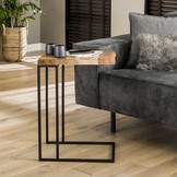 Bijzettafel Edge | Acaciahout en metaal