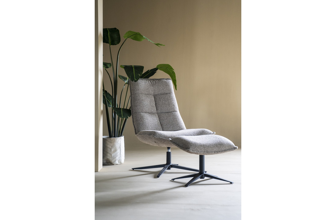 Relaxfauteuil Marcus met voetenbank | Beige