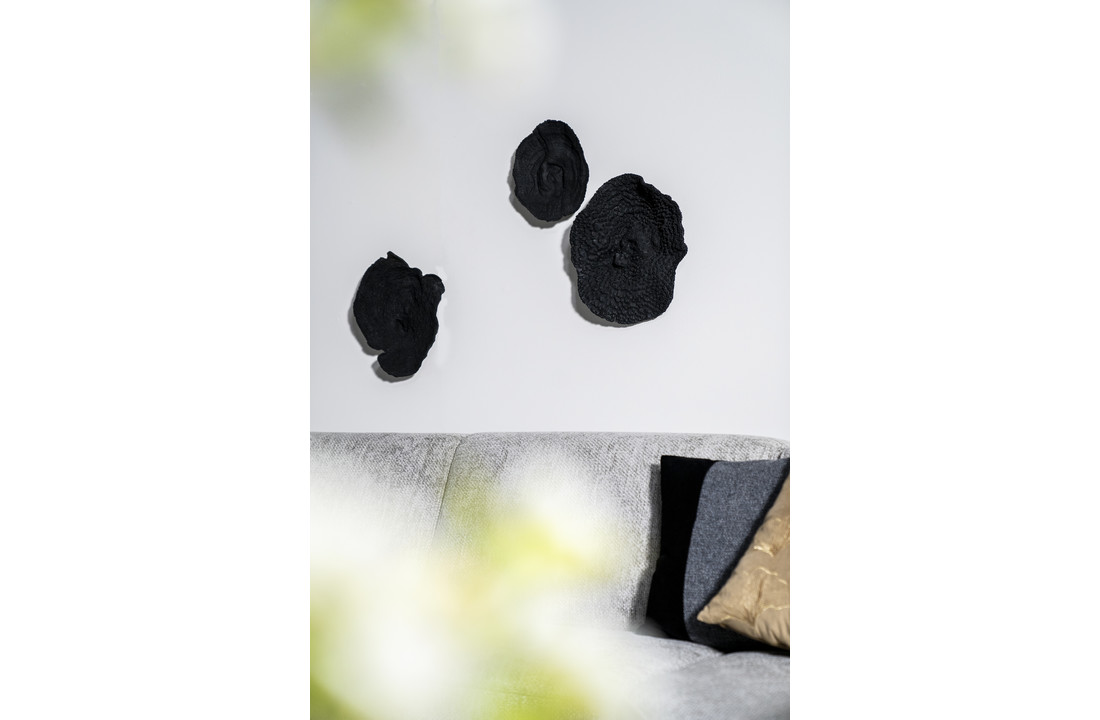 Wanddecoratie Rifa Black | Set van drie