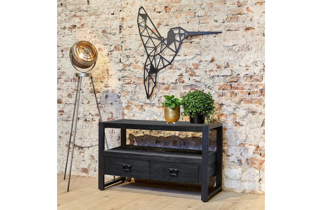 Zwart tv meubel Britt Black met lades | 100 cm