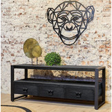 Zwart tv meubel Britt Black met lades | 150 cm