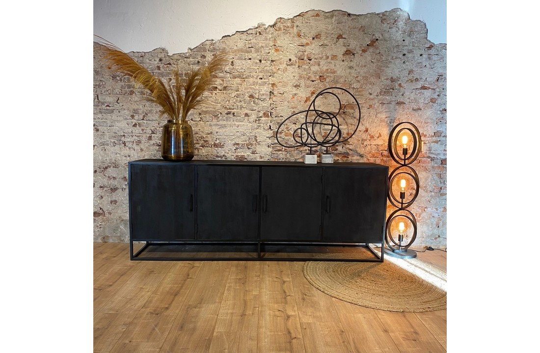 Nylon toeter Kamer Zwart dressoir Blackwood | 220 cm - Max Wonen