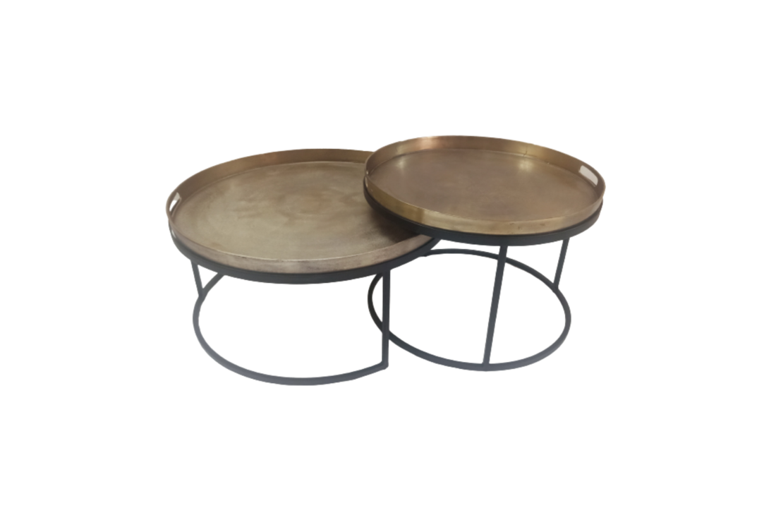 Gouden salontafel set Puck