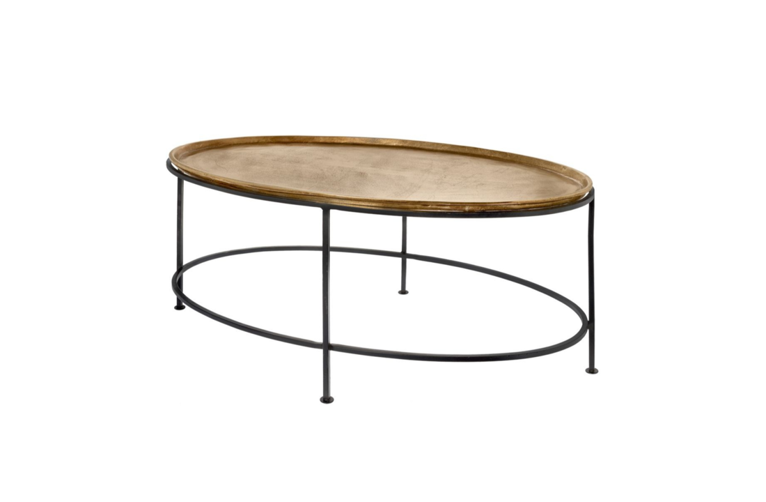 Ovale salontafel Brass