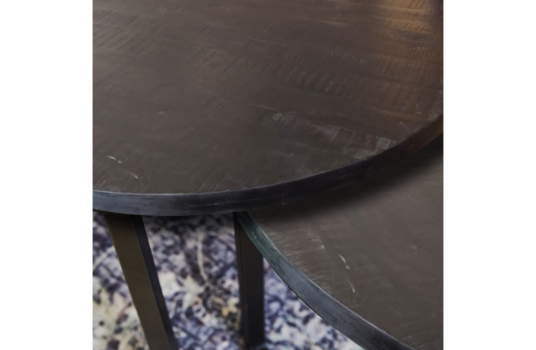 Salontafel set Denver Black | Set van 3