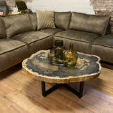 Salontafel versteend teakhout