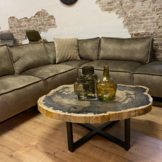 Salontafel versteend teakhout