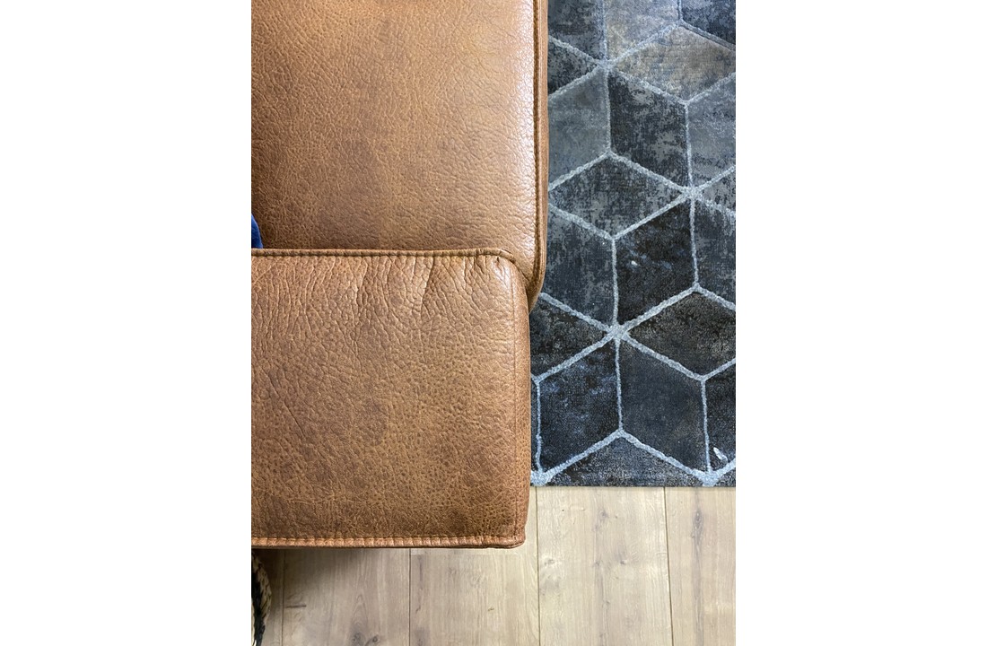 Hoekbank Luuk - Cognac - 2,5 zits ottomane rechts